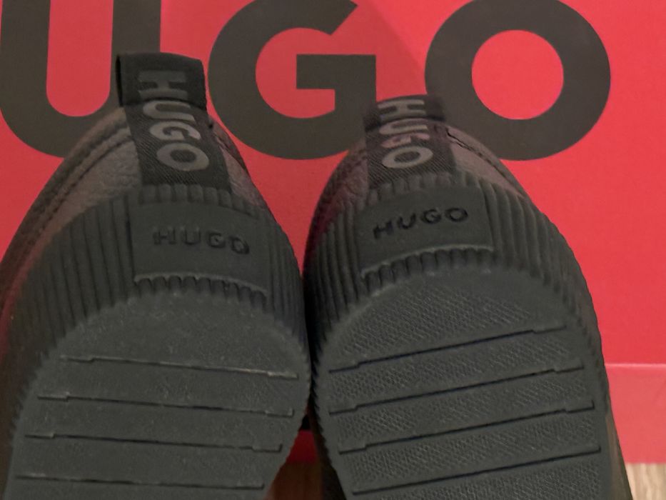 Hugo Boss Zero Tenn – мъжки кожени кецове, черни, номер 46 (30.5 cm)