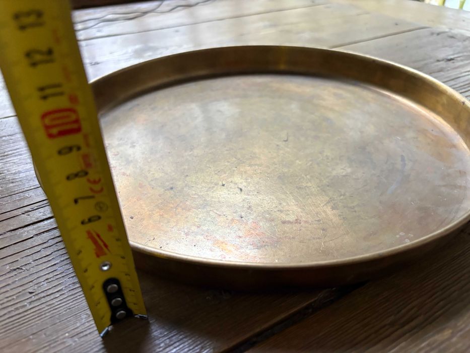 Tava mare din alama pentru servire eleganta veche antica