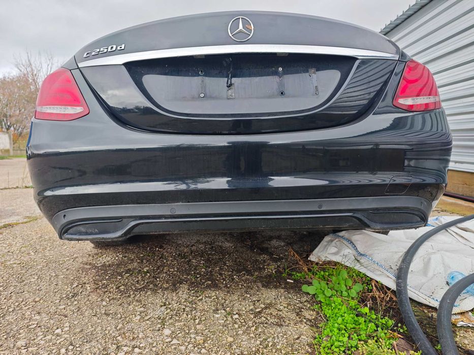 Задна броня Mercedes W205 седан C Class Мерцедес с дифузьор