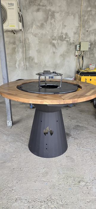 Grătar hexagonal plită rotundă diametru 920 mm gratarean.com