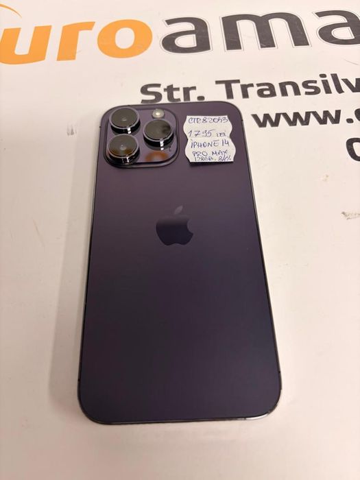 Telefon iPhone 14 Pro Max, 128GB, 5G, Deep Purple Bat.84% -T-