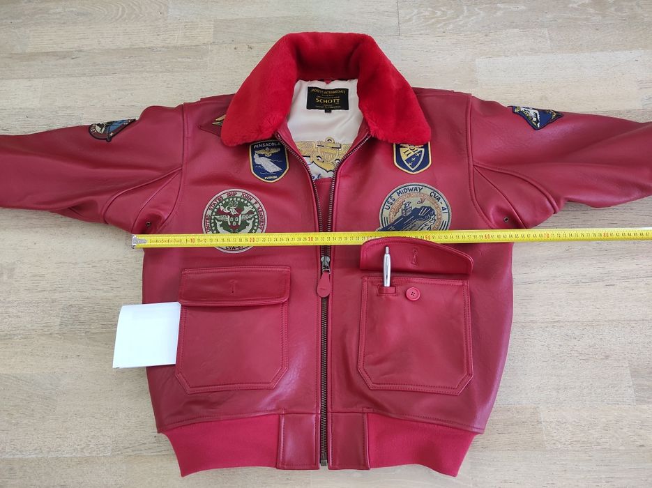 Geaca pilot aviator din piele SCHOTT, model G 1, US Navy