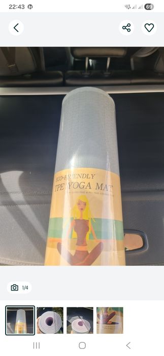 Коврик для йоги и фитнеса