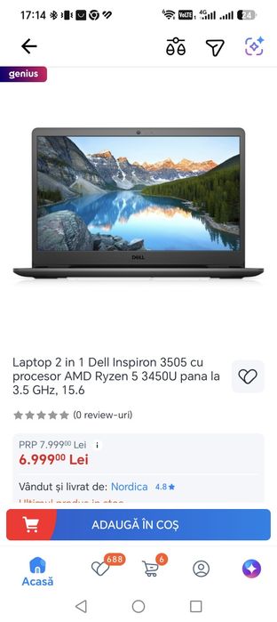 Dell Inspiron 3505 ,AMD RYZEN 5,15,6 inch