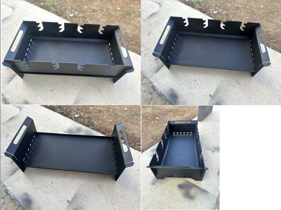 Vand gratar portabil din tabla de 3mm, inaltime ajustabila,gratar inox