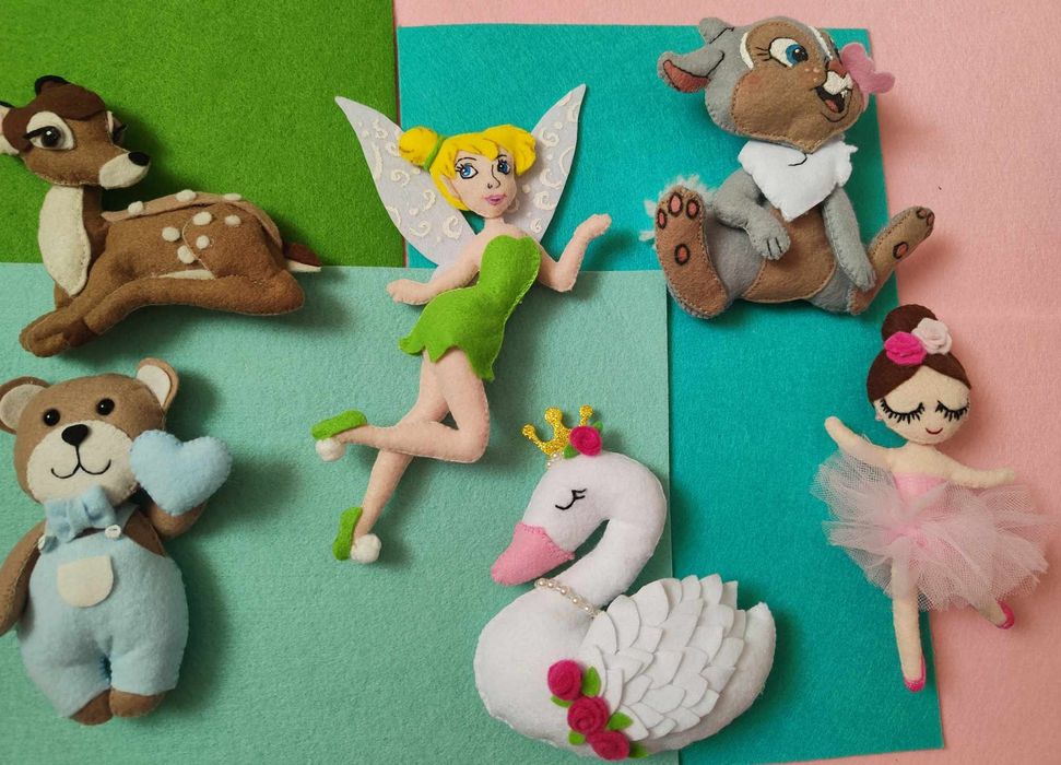 Figurine din fetru pentru lumanari botez