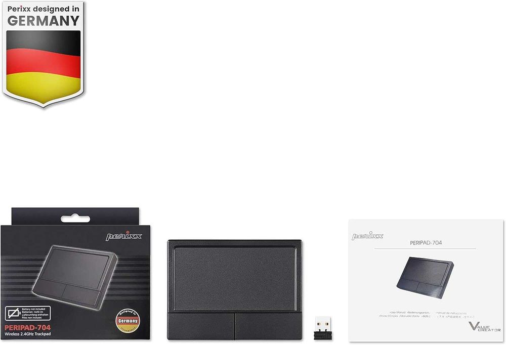 Perixx PERIPAD-Безжичен тъчпад за Windows 7, 8, 10 и по-нови версии