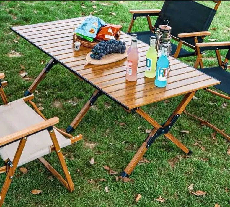 Cтол пикника складной из алюмина-90х60х45 см Доставка бесплатно