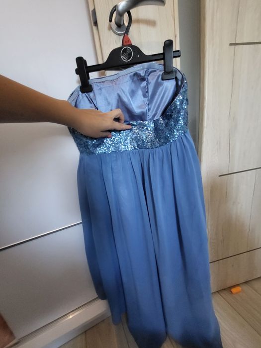 Rochita bleu paiete M
