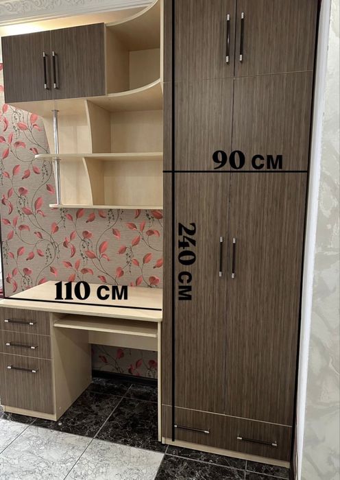 Шкаф, стол , полка