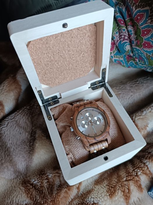 Часы метал дерево