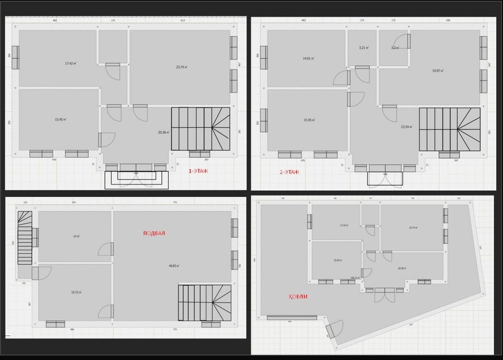 9 хона, каробка 2,57 сотик сергели строитель. 245кв