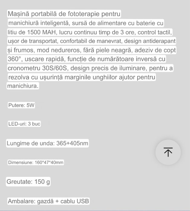 Lampă  Led Pentru unghii Uv