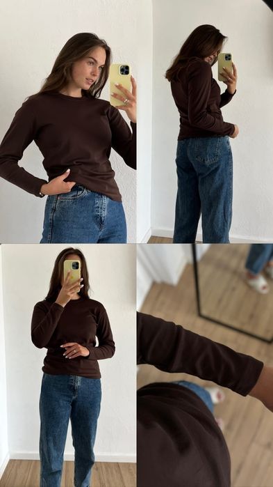 Хлопковые лонгсливы под  Massimo Dutti