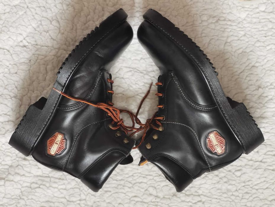 Ghete dama Harley Davidson piele bocanci moto chopper biker rocker