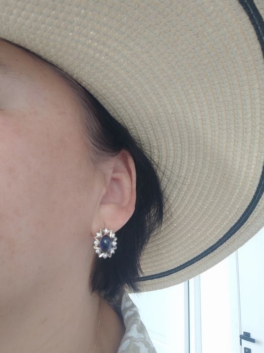 Бриллиантовые наборы с сапфирами