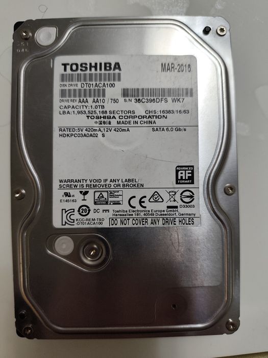 Продам жесткий диск 1 Тб