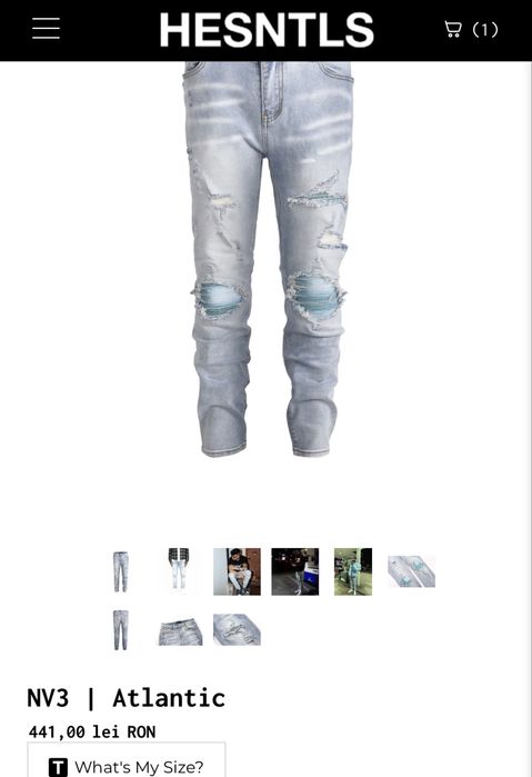 Blugi slim fit ripped