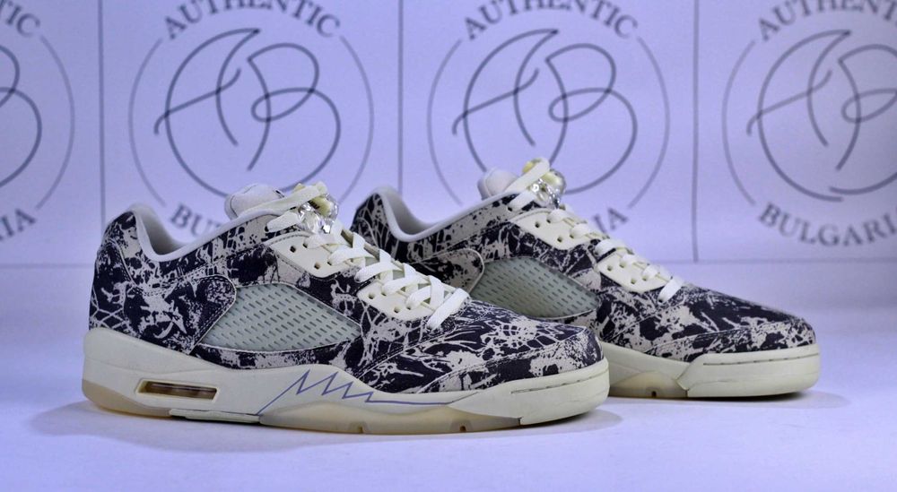 Nike Air Jordan 5 Off-White, Aqua, Expression Мъжки Дамски Обувки