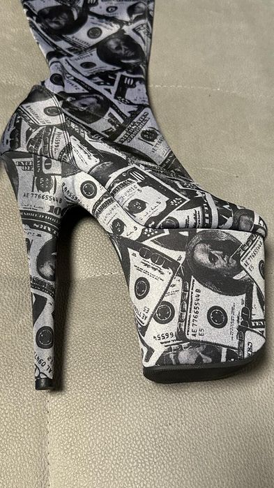 Ботфорты-стрипы Pleaser Flamingo тканевые