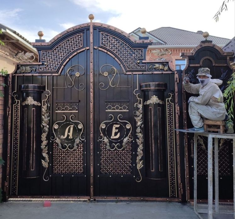 Покраска   ворот