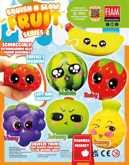 55mm SQUISH'N SLOW FRUIT - играчки