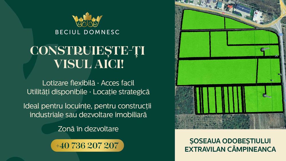 NOU Vanzare 400 de loturi de teren Focsani/Campineanca