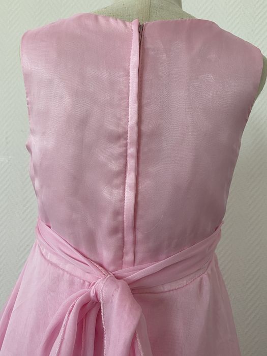 Платье розовое с цветами