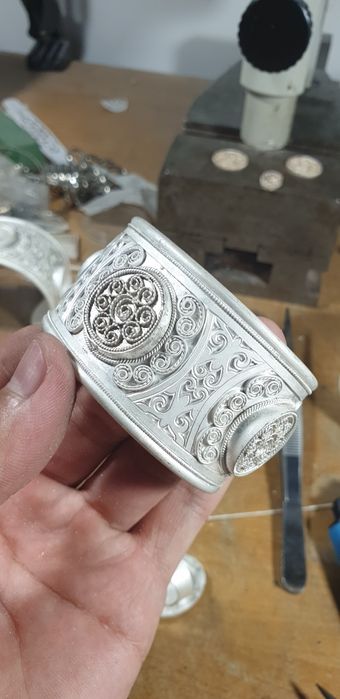 Білезік күміс, браслет серебро