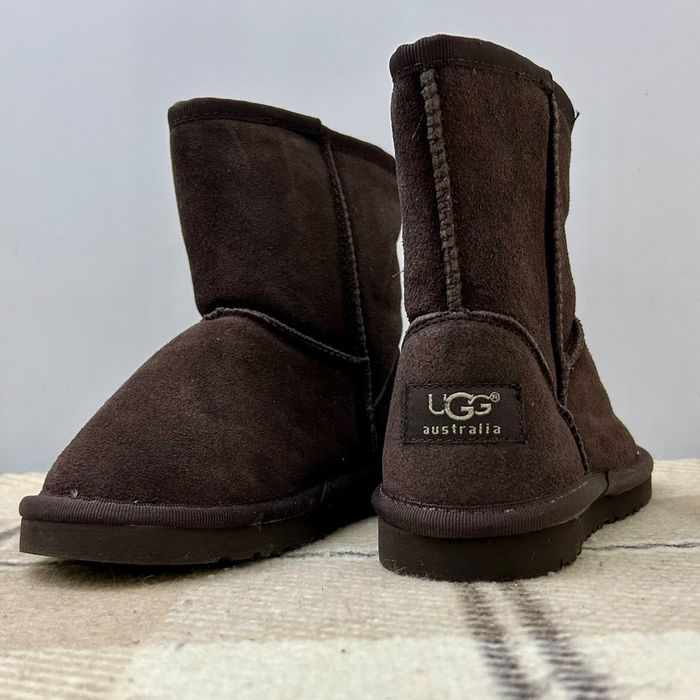 Сапоги натуральные замша коричневые детские угги