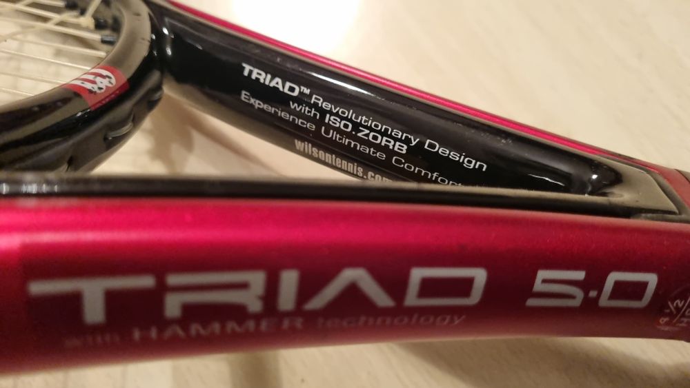 Rachete de tenis Wilson Triad 5.0 si Court Slam Stretch (O) + mingi