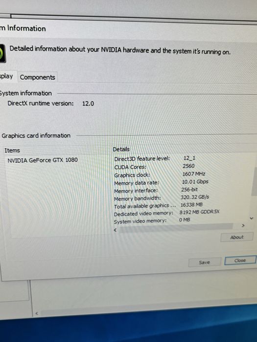 Placa video Nvidia 8Gb - GTX 1080