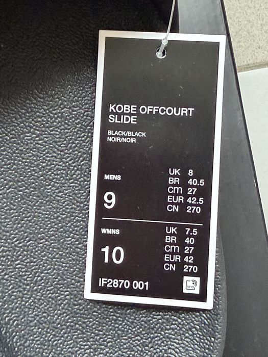 Papuci Nike Kobe Offcourt Slide, Unisex, Noi, Originali