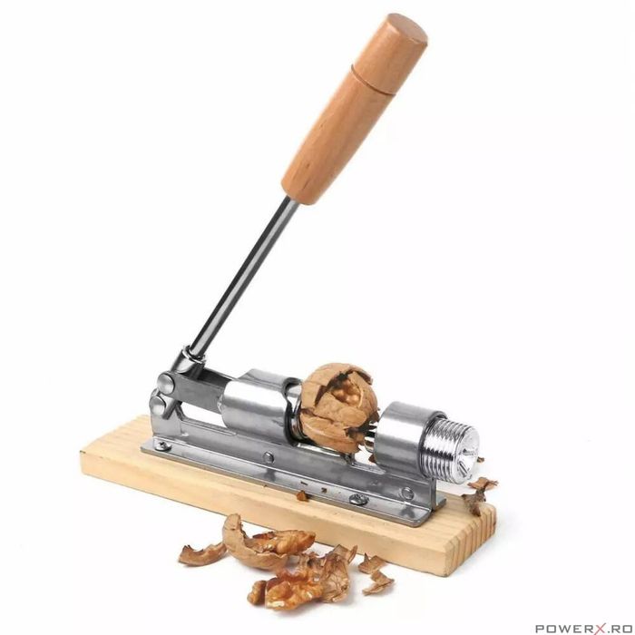 Dispozitiv pentru spart nuci, inox-lemn, Kinghoff