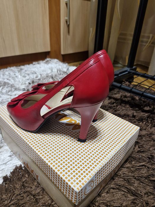 Sandale platforma,piele naturala,36