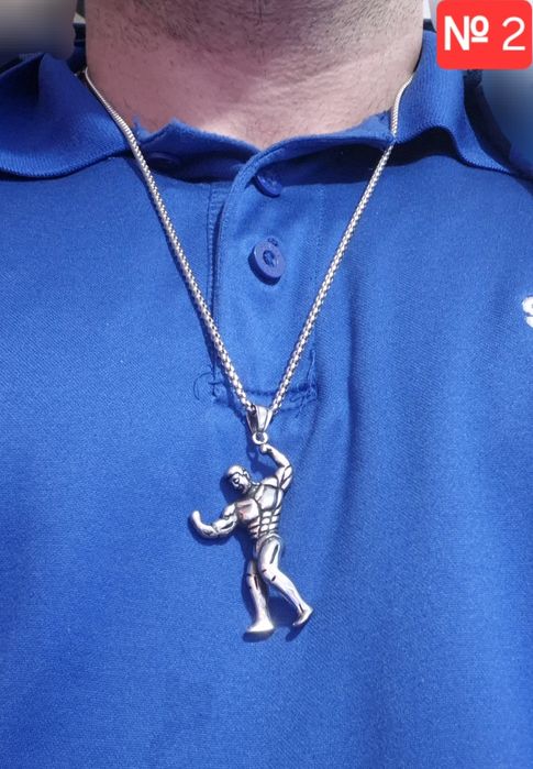 Фитнес/Спортно колие медицинска/титаниева стомана Културист/Щангист