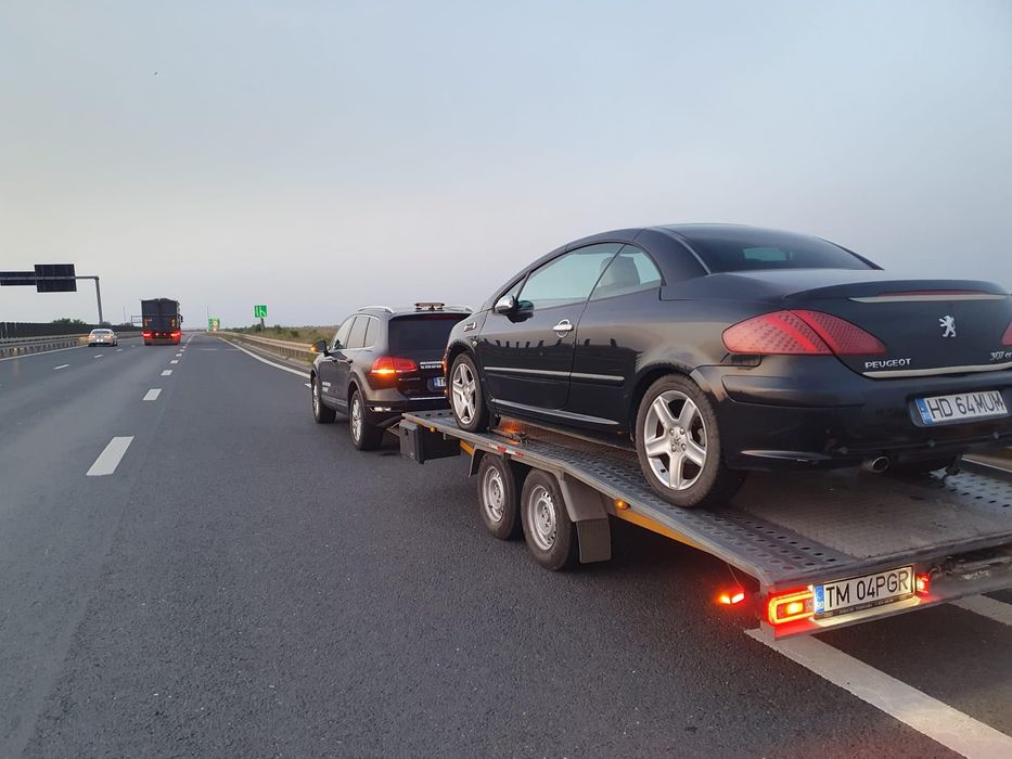 Tractări auto Timisoara, A1, NON STOP,platforma , șlep platforma