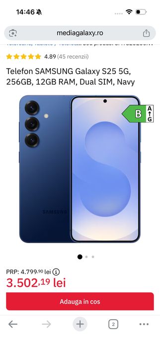 Samsung S25 Navy 256 GB