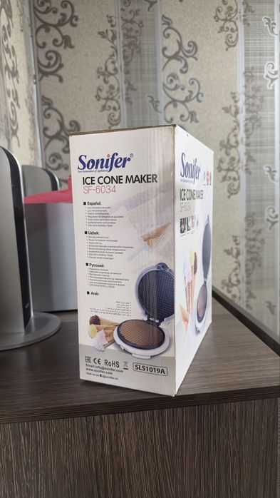 Вафельница для рожков и трубочек Sonifer SF-6034 — новая, в коробке
