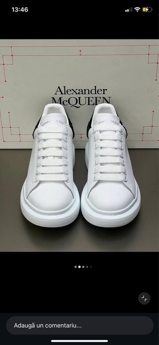 Adidasi Alexander Mcqueen crystals cu pietricele piele naturala custom