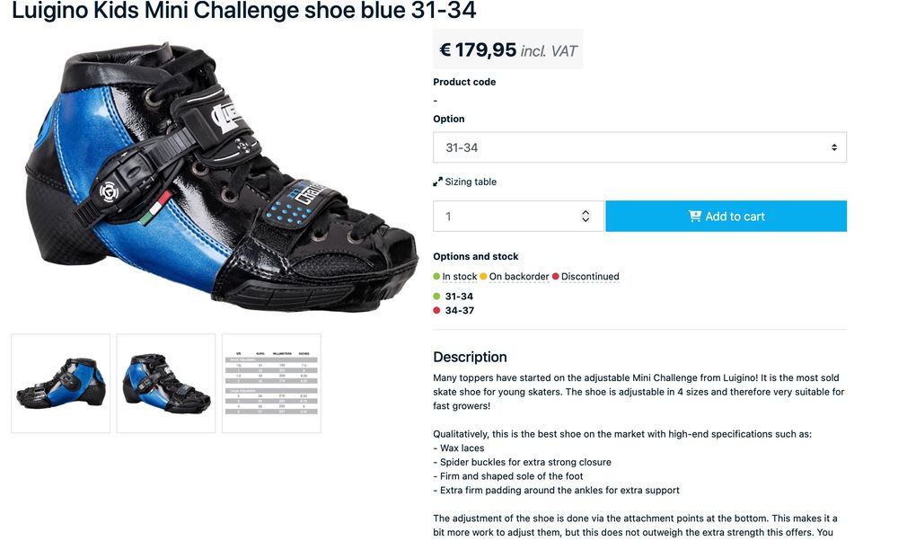 Luigino Kids Mini Challenge blue 31-34