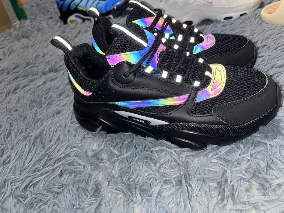 Dior B22 reflective rainbow& silver