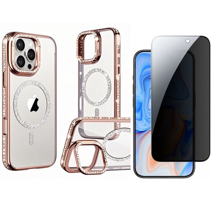 Husa Magsafe Luxury + Folie Sticla Iphone 16 16 PRO 16 PLUS 16 PRO MAX