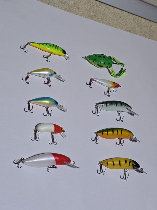 Pachet 10 voblere pentru știucă, șalău, somn, etc.