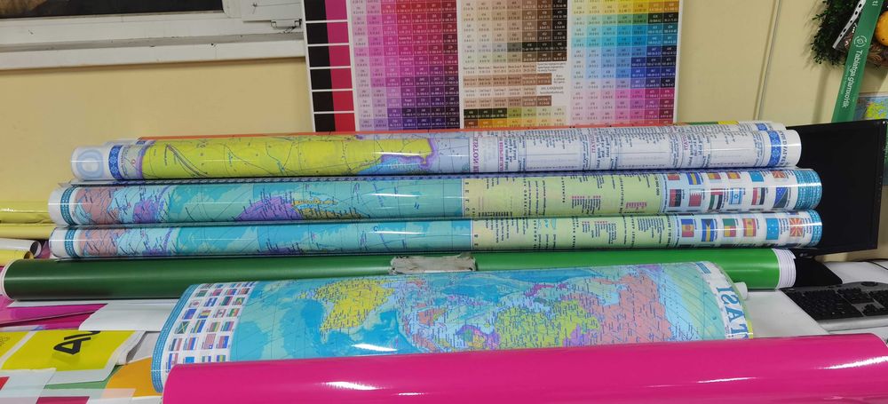 Карта мира на стену декоративно-познавательная (ПЭТ пластик)