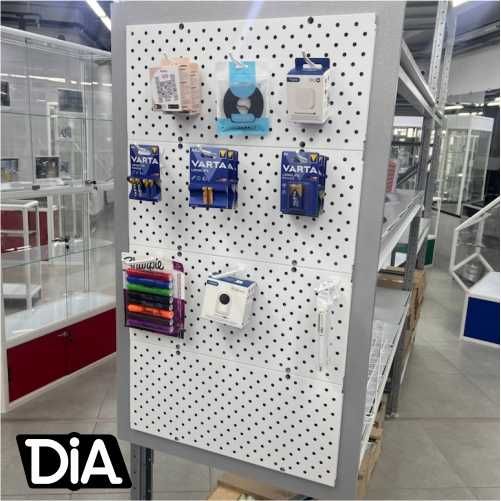 Teshilgan panel, перфопанель, do'konda ilgaklar uchun panel