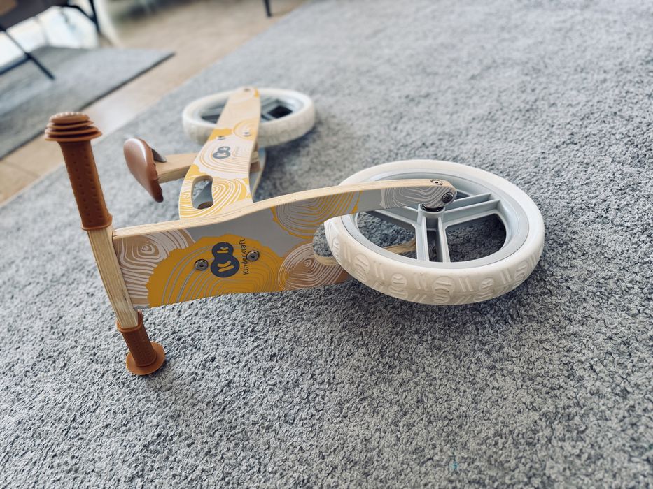 Kinderkraft, Дървено колело за баланс Runner, жълто