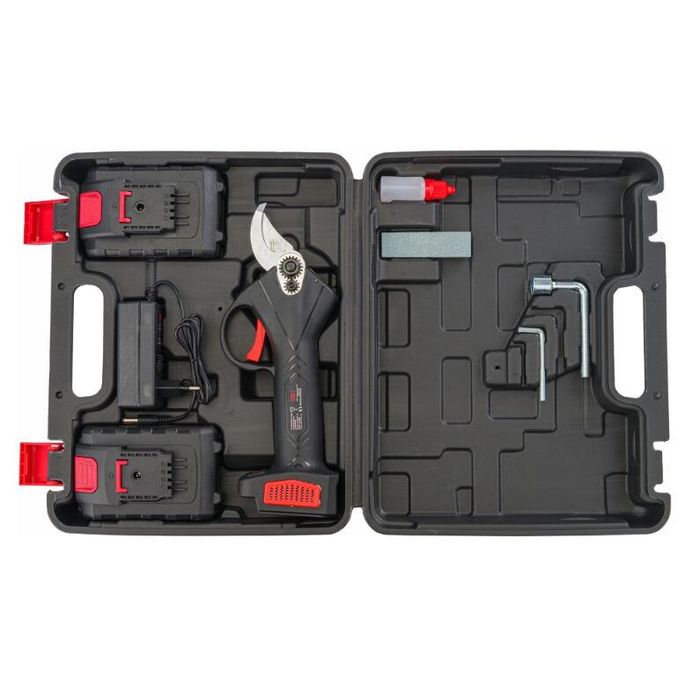 Foarfeca electrica pentru taiat crengi cu 2 x acumulatori 2 Ah, 30mm