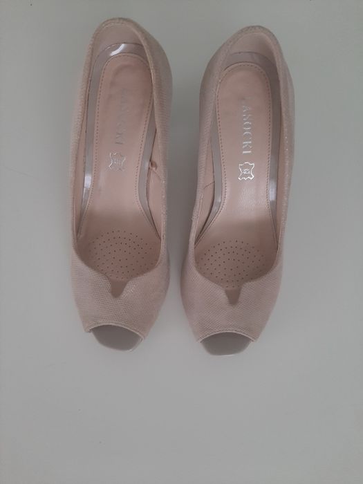 Pantofi/sanda dama piele naturala cu platforma si toc