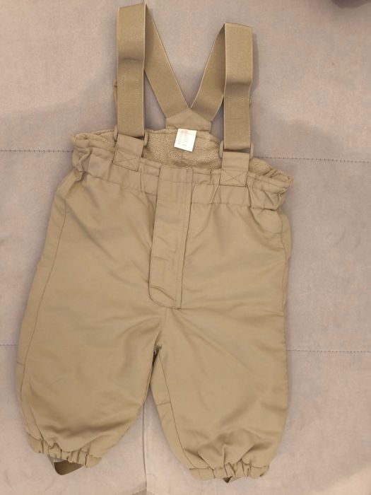 Pantaloni groși/ski 74 6-9luni H&M